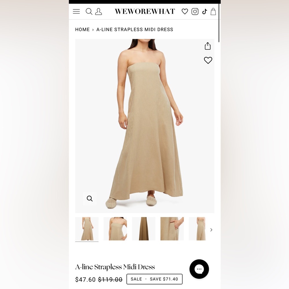 WeWoreWhat Strapless Dress